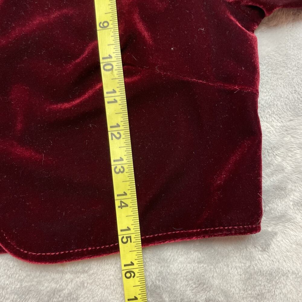 Vtg Rabbit Rabbit Rabbit Designs Womens Formal Outfit 10P Burgundy Velvet Satin - Picture 12 of 12